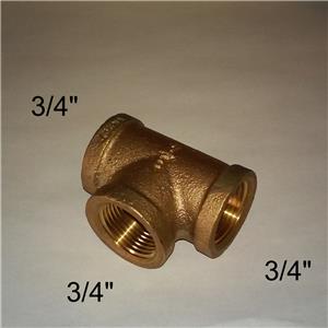 3/4 BRASS TEE FFF